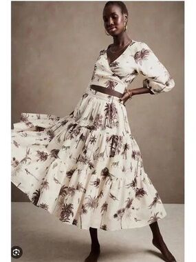 NWT- BR Wayfinder Linen Midi Skirt (12)